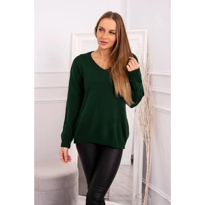 V-neck sweater dark green