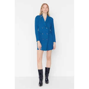 Trendyol Indigo Button Detailed Jacket Dress