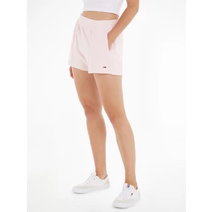 Light Pink Womens Shorts Tommy Jeans Essential - Women