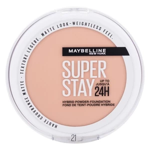 Maybelline SuperStay 24H Hybrid Powder-Foundation kompaktný púdrový make-up pre matný vzhľad odtieň 21 9 g