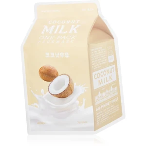 A´pieu One-Pack Milk Mask Coconut hydratační plátýnková maska zvyšující elasticitu pokožky 21 g