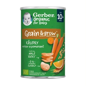 GERBER Organic chrumky s mrkvou a pomarančom 35 g