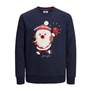 Jack&Jones Pánská mikina JORTOON Standard Fit 12221416 Navy Blazer M