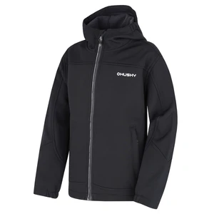 Husky Simbo K 122, black Dětská softshell bunda