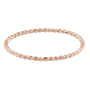 Troli Minimalistický pozlacený prsten z oceli Rose Gold 50 mm