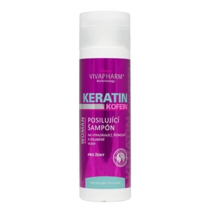 Vivapharm Keratinový regenerační balzám na vlasy s kofeinem pro ženy 200 ml