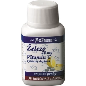 MedPharma Železo 20 mg+vitamín C tablety 37