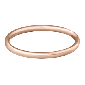 Troli Pozlacený minimalistický prsten z oceli Rose Gold 49 mm