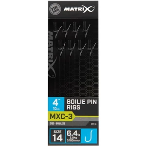 Matrix náväzec mxc-3 boilie pin rigs barbless 10 cm - size 14 0,18 mm
