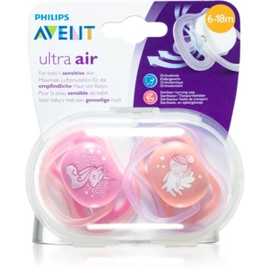 Philips Avent Soother Ultra Air 6-18 m dudlík Girl Unicorn 2 ks