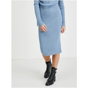 Light Blue Sheath Sweater Skirt Guess Calire - Women