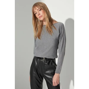 Trendyol Sweater - Gray - Regular fit