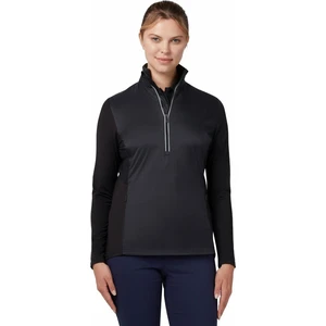 Callaway Womens Mixed Media 1/4 Zip Water Resistant Jacket Caviar M