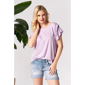 By Your Side Woman's Blouse Clover Lavender