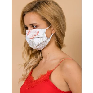 Bílá a béžová opakovaně použitelná ochranná maska