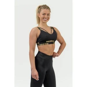 Nebbia Padded Sports Bra INTENSE Iconic Black/Gold L Intimo e Fitness
