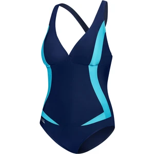 AQUA SPEED Woman's Swimming Suit Greta Navy Blue/Blue Pattern 04