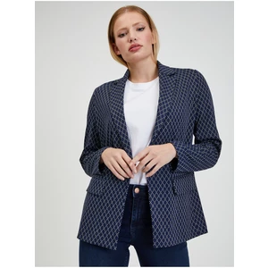 Orsay White and blue ladies patterned jacket - Ladies
