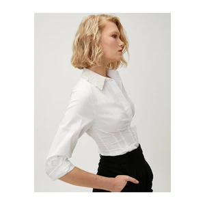 Koton Rachel Araz X - Bodice Detailed Shirt With Pearls.