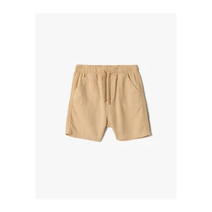 Koton Linen-Mixed Shorts with Tie Waist