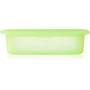 Lékué Reusable Silicone Box nádoba na skladovanie potravín farba Translucent Green 500 ml