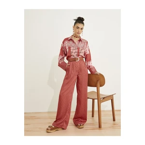 Koton Pleated Palazzo Pants with Pocket