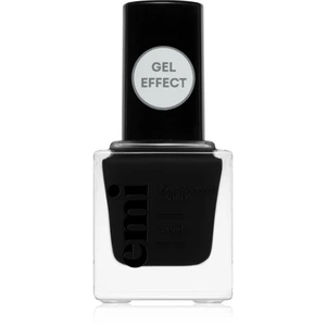 emi E.MiLac Gel Effect Ultra Strong lak na nechty s gélovým efektom bez použitia UV/LED lampy odtieň Little Black Dress #050 9 ml