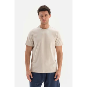 Dagi Beige Bis Çöllar Supima Short Sleeve Cotton T-Shirt.