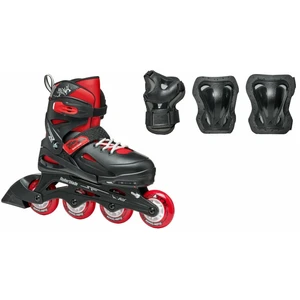 Rollerblade Fury Combo JR Black/Red 33-36,5 Kolieskové korčule