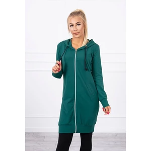 Hooded dress with a hood green