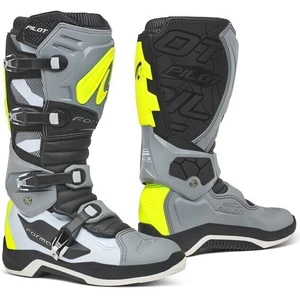 Forma Boots Pilot Szary-Biała-Yellow Fluo 41 Buty motocyklowe