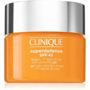 Clinique Superdefense™ SPF 40 Fatigue + 1st Signs of Age Multi Correcting Gel krém proti prvním známkám stárnutí pro všechny typy pleti SPF 40 30 ml