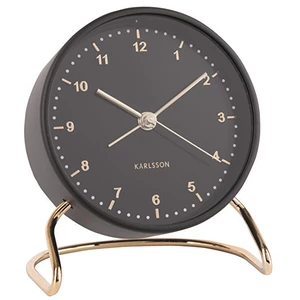 KARLSSON Budík Clock Stylish – čierna