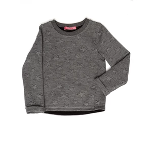Dark gray girls´ sweatshirt with raised stars