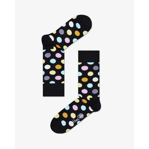 Černé ponožky s barevnými puntíky Happy Socks Big Dots
