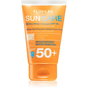 FlosLek Laboratorium Sun Care tónovací ochranný krém pre mastnú a zmiešanú pleť SPF 50+ 50 ml