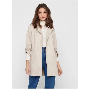 Cream coat in suede finish ONLY Joline - Women