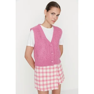 Trendyol Pink Soft Textured Knitwear Sweater