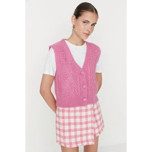Trendyol Pink Soft Textured Knitwear Sweater