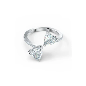 Swarovski Luxusný otvorený prsteň s kryštálmi Swarovski Attract Soul 5535191 58 mm