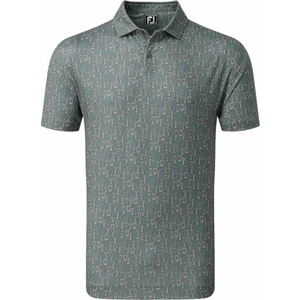 Footjoy Glass Print Mens Polo Shirt Lava S