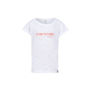 Hannah Kaia Jr Dívčí bavlněné tričko 10029060HHX white (pink) 110-116
