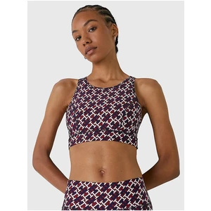 Blue Burgundy Womens Patterned Bra Tommy Hilfiger Underwear - Women