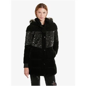 Black Women's Quilted Winter Coat Desigual - Women