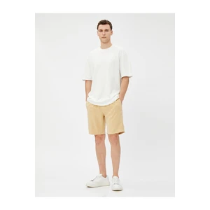 Koton Basic Bermuda Shorts with Lace-Up Waist with Pocket Detail.