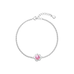 Evolution Group Strieborný náramok s kryštálom Swarovski 33117.3 Rose