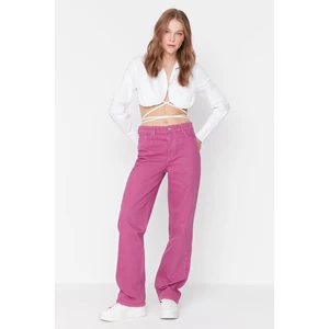 Trendyol Fuchsia Low Waist 90's Wide Leg Jeans