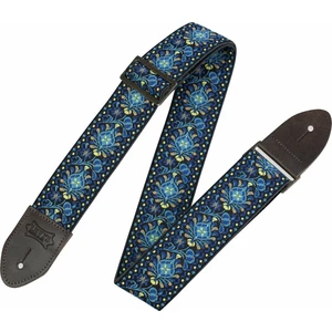 Levys M8HTV-04 Print Series 2" Vintage Hootenanny Jacquard Weave Guitar Strap Blue