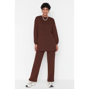 Trendyol Sweatsuit Set - Brown - Relaxed fit