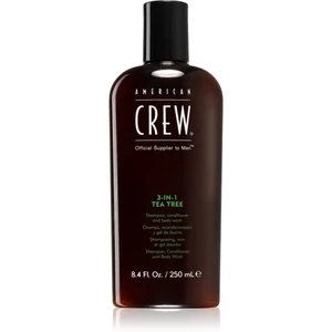 American Crew 3-in-1 Tea Tree szampon, odżywka i żel pod prysznic do codziennego użytku 250 ml